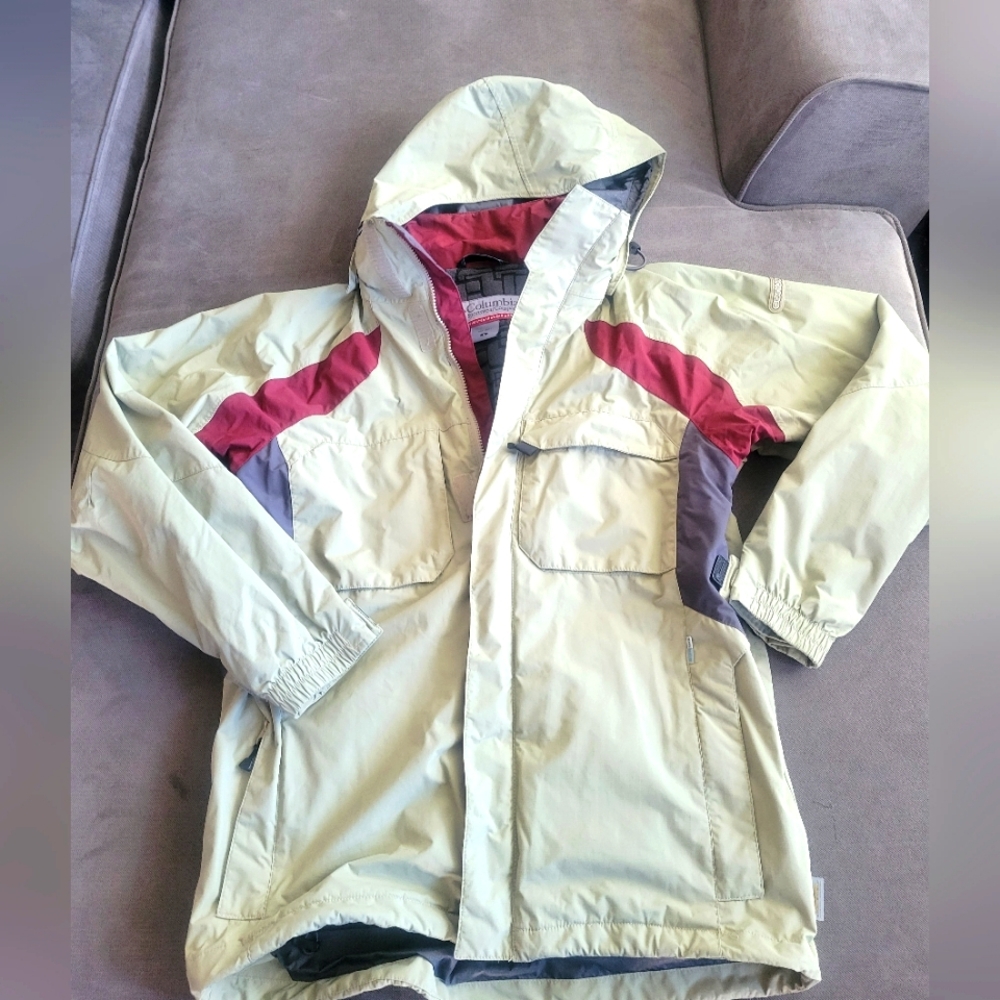 Columbia Winter Jacket Mens Small Tan Convert Outdoor Work Snowboard Ski Coat
